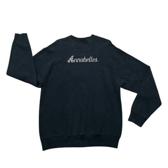 Men’s Vintage Fruit of the Loom sweatshirt BullDog Print black cotton 1990s - Picture 4 of 4